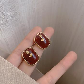 360Home Silber pin Perle luftige Vintage Ohrringe E2443 gold